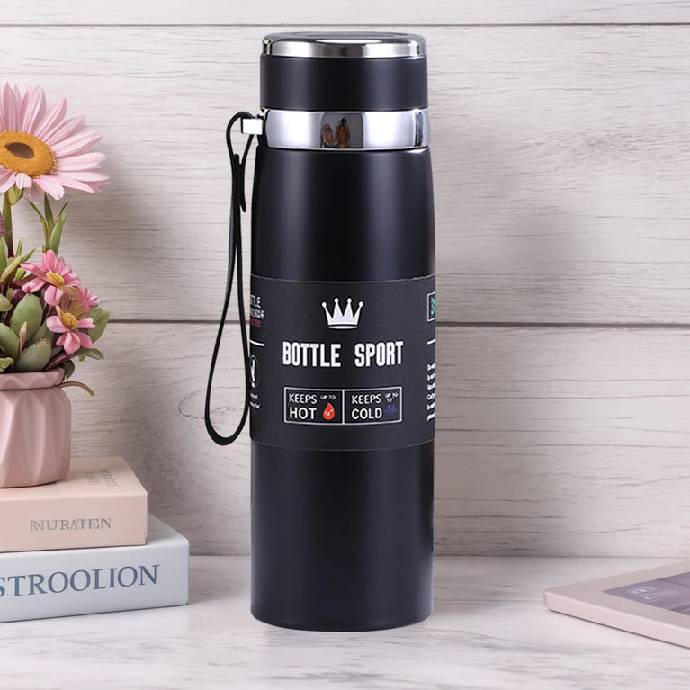1L Stainless Steel Vacuum Thermal Water Bottle with Handle & Brush Set