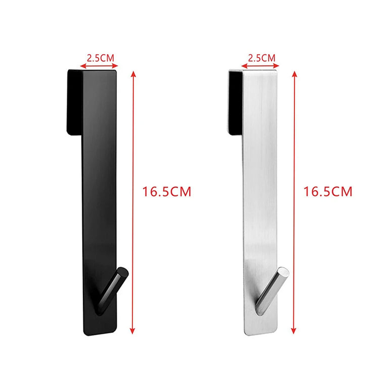 Bathroom Shower Door Back Hook Stainless Steel Over Glass Door Shower Towel Rack S-Shape Bathroom Bathrobe Hanger Holder Hooks