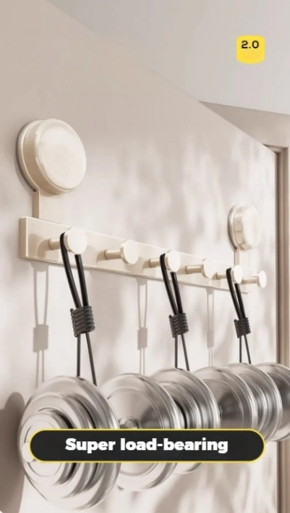 Suction Cup No Drilling Wall Mounted Hooks Rack Kitchen Storage Row Hook Holder Bathroom Towel Robe Coat Hangers Adhesive Hooks