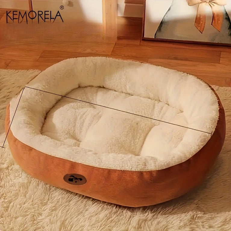 Cozy Oval Snuggle Pet Bed Cat Heating Pad Cooling Cat Bed