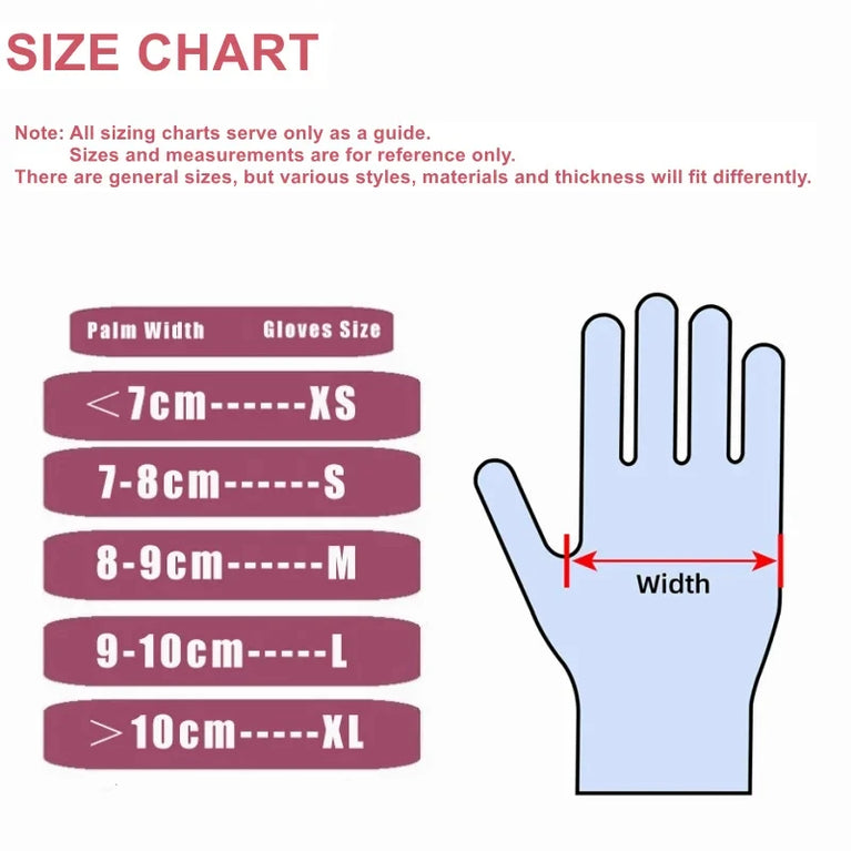 20/50/100PCS Nitrile Gloves Disposable Powder Free Latex Gloves