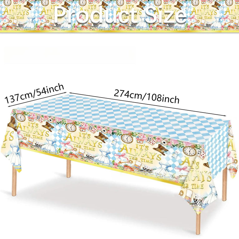 Alice's Adventures in Wonderland Party Set Disposable Tableware Decoration