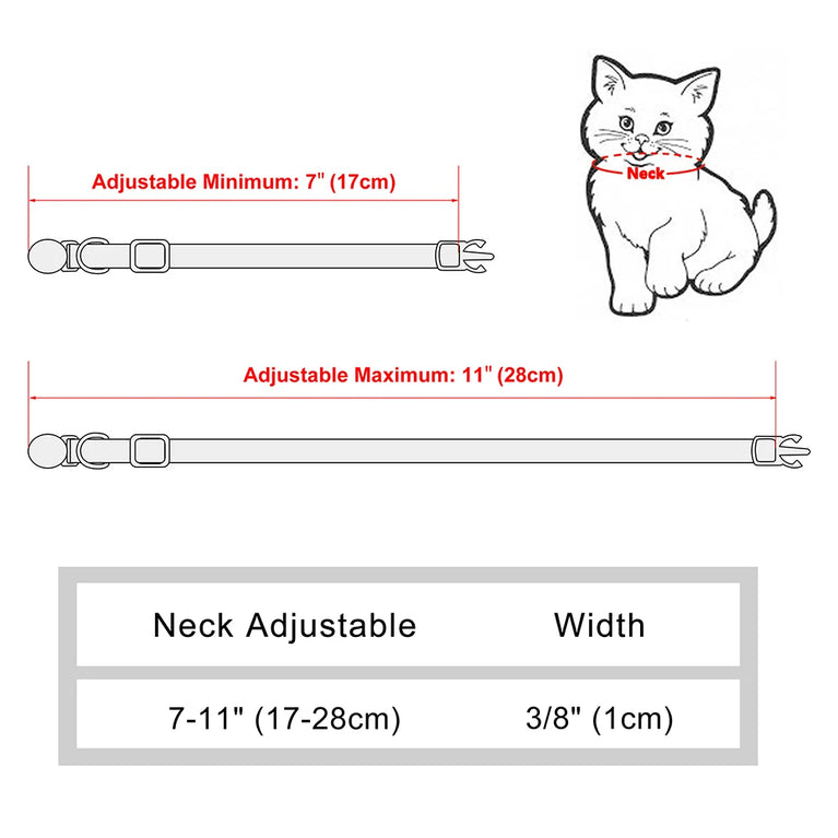Cat Collar Free Personalized Kitten Collar Engraved Antilost Adjustabl