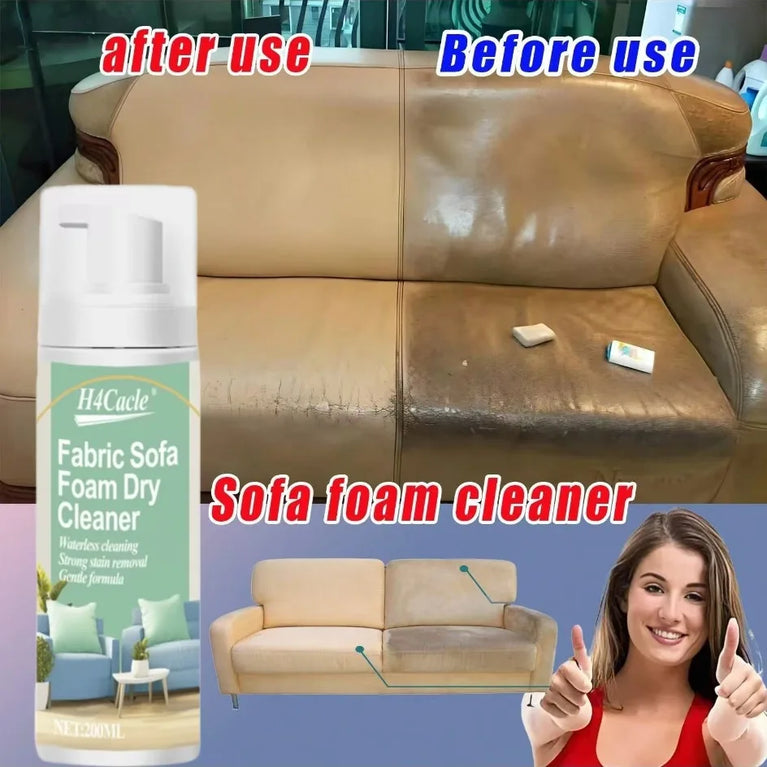 Fabric Sofa Foam Dry Cleaner | Water-Free Multi-Functional Stain Remover