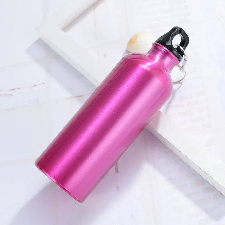 500ml Aluminum Sports Mountaineering Water Bottle Lightweight Hook Lid Outdoor Climbing Flask Kettle