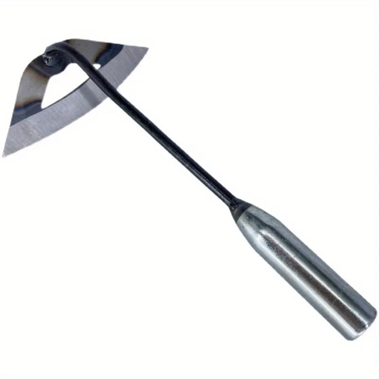 Premium All Steel Hardened Hollow Garden Hoe Hand Weeding Rake Tool