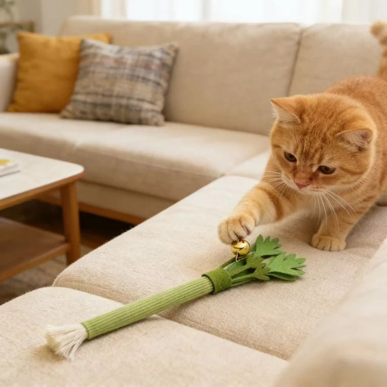 Cat Chew Toys Catnip Teeth Cleaning Interactive Self Playing Molar Stick Cat Toy
