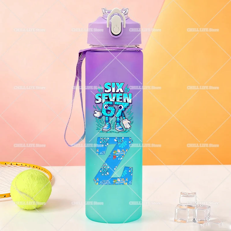 750ML Frosted Sports Waterbottle Anime Gaming Outdoor Gym Bottle