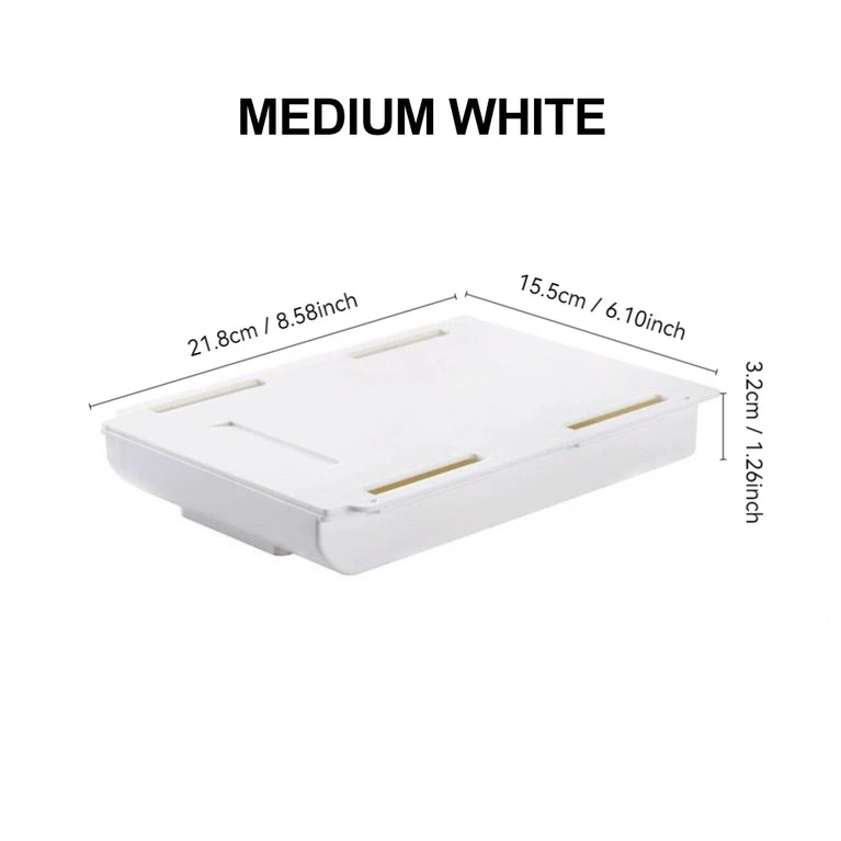 Hidden Storage Box Desk Storage Drawer Self-Adhesive Organizer