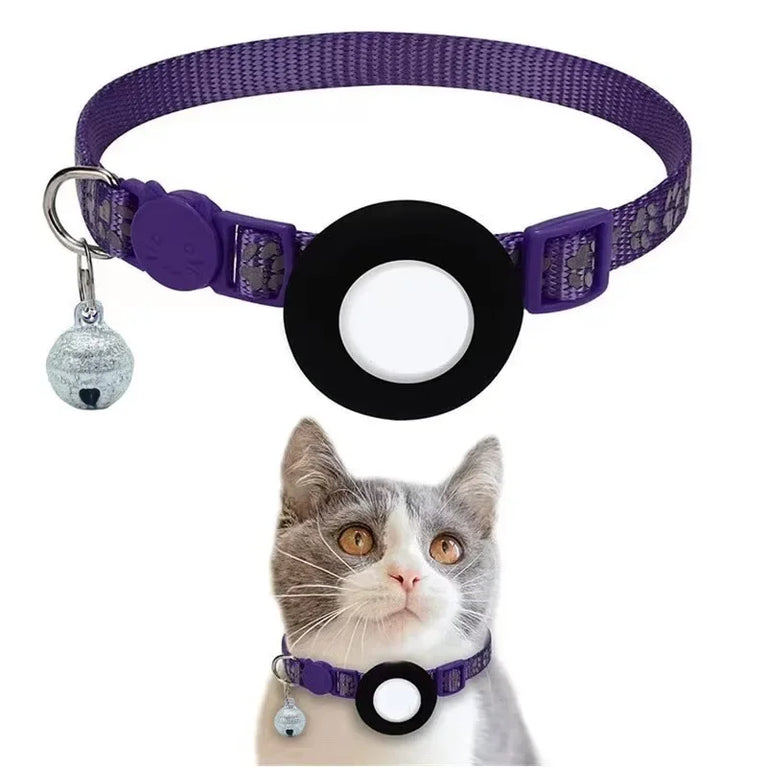 Airtag Cat Collar Breakaway Reflective Adjustable 7-12In GPS Collar