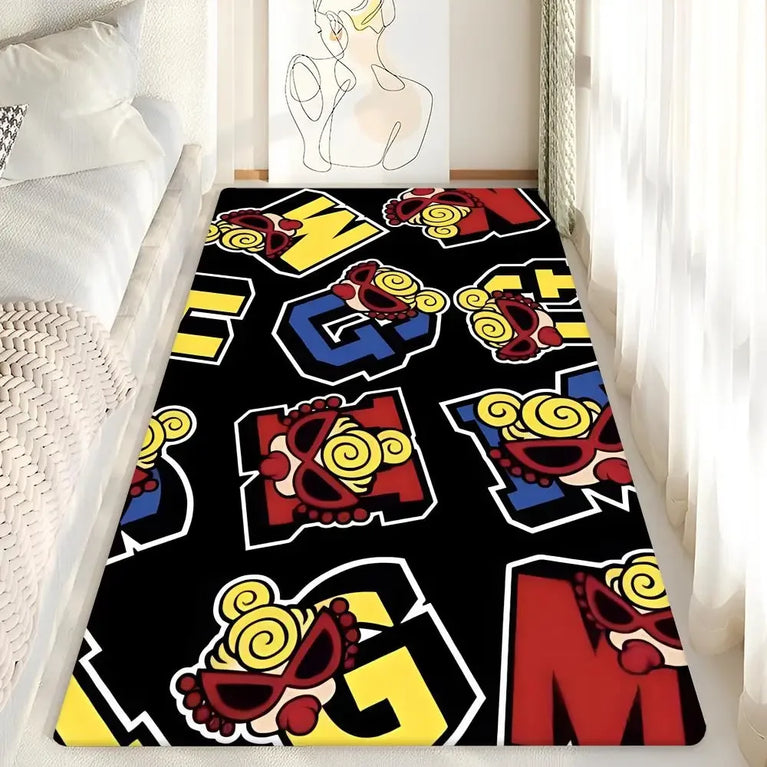 Non-Slip Washable Cartoon Area Rugs for Kids Room and Living