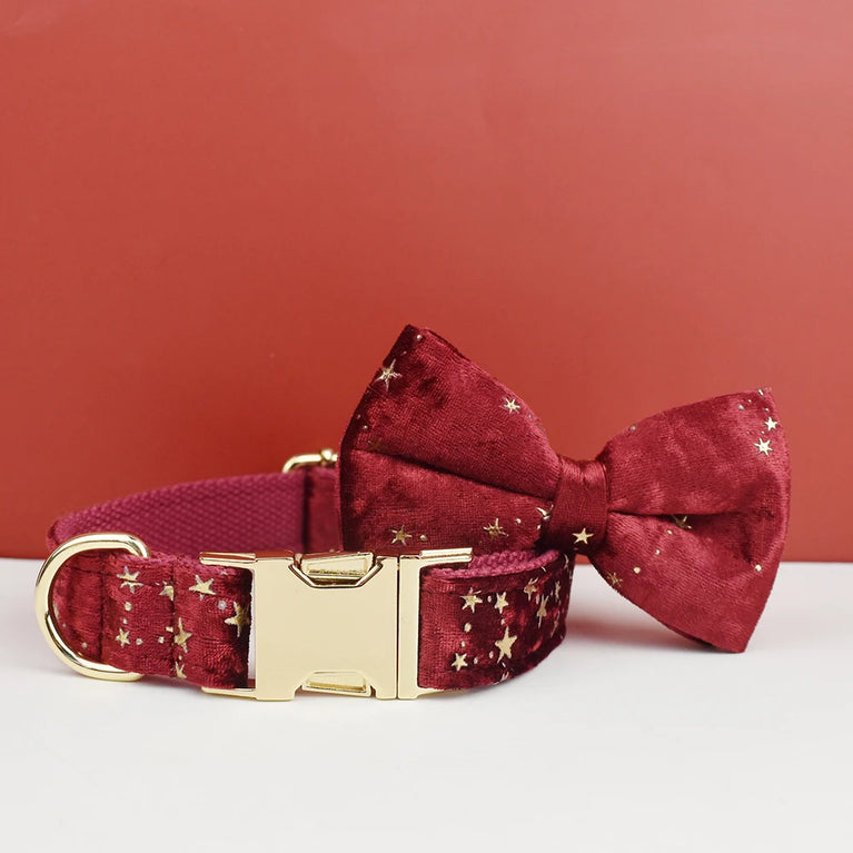 Luxury Fashion Dog Collar Leashes Harness Bow Set