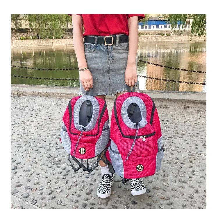 New Dog Pet Backpack Carrier Travel Bag Front Pack Breathable Adjustable Safety Outdoor