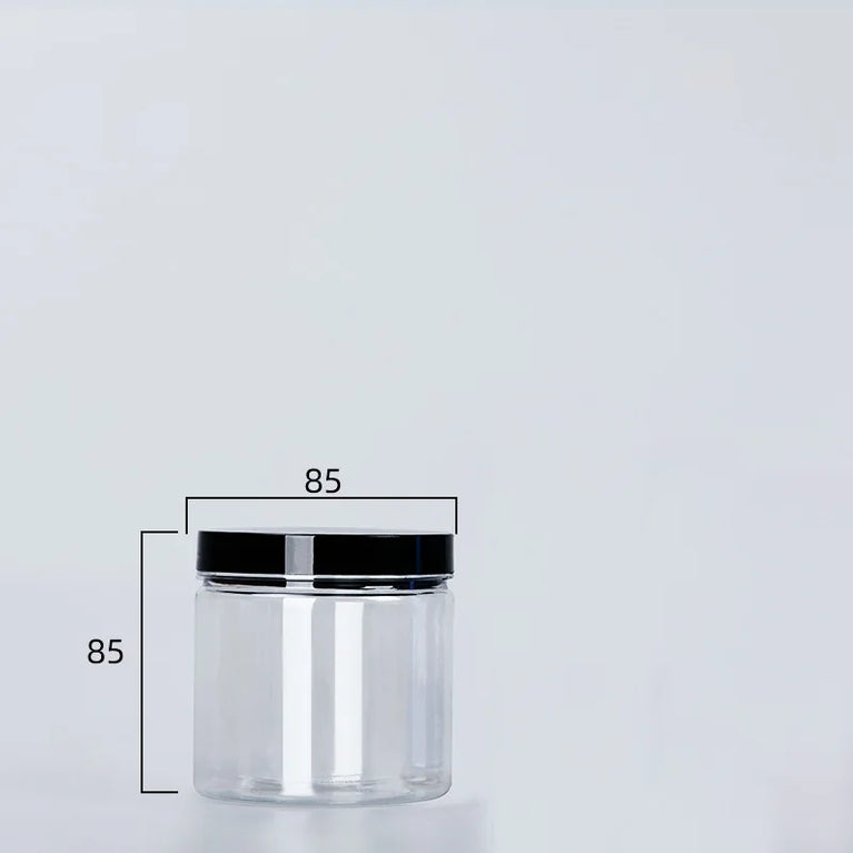Black Lid Wide Mouth Circular Plastic Storage Bucket Airtight Food Container