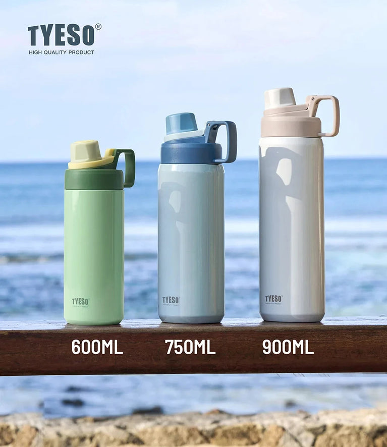 600ml Insulated Stainless Steel Water Bottle with Straw Flask