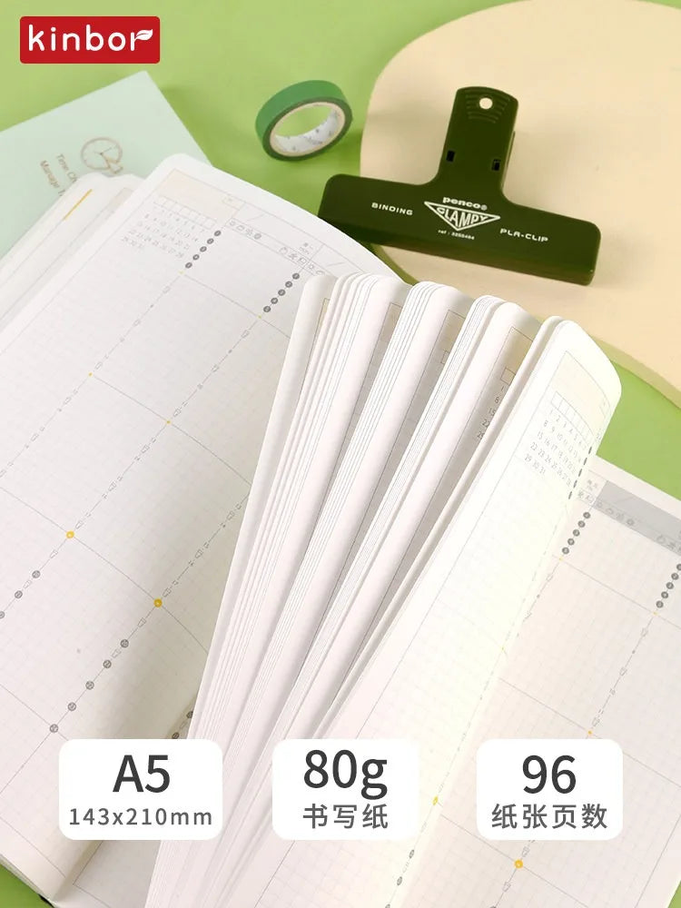 Undated Weekly Planner | 16K Portable Agenda & Time-Management Notebook