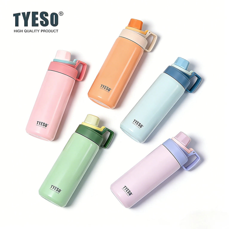 600ml Insulated Stainless Steel Water Bottle with Straw Flask
