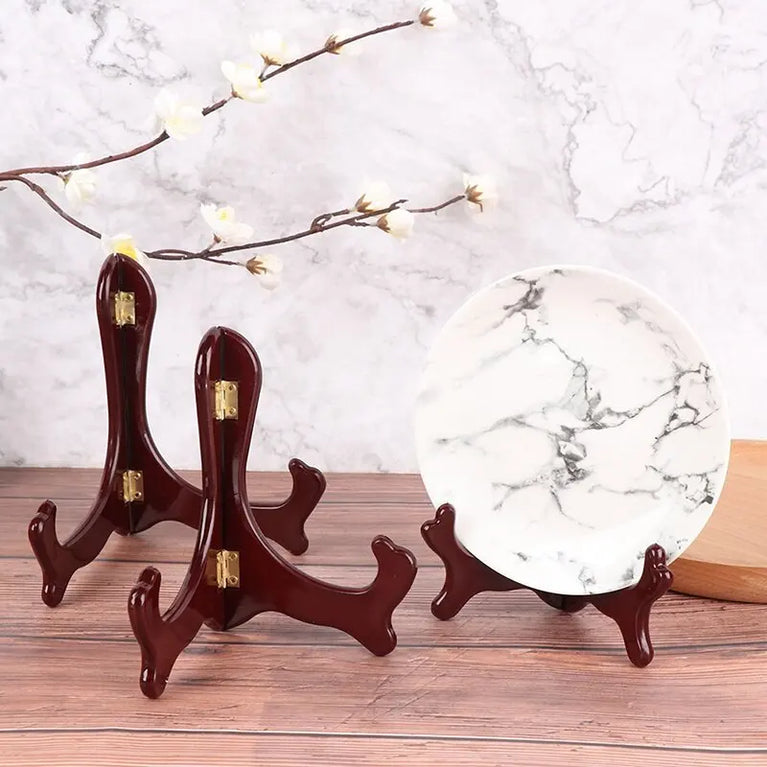 Wooden Display Easel | Foldable Plate Holder & Photo Frame Stand