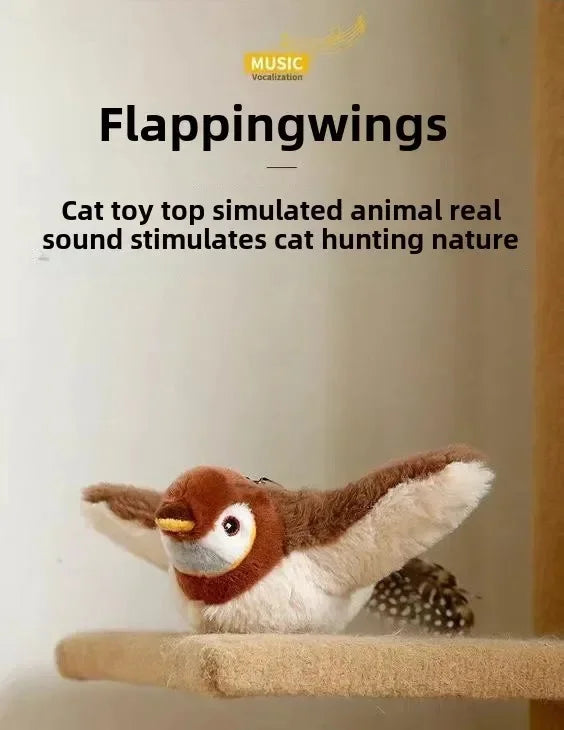 Remote Control Fluttering Bird Cat Toy Interactive Electric Fun