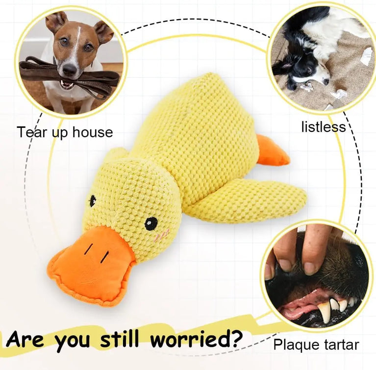 Duck Dog Toy Plush Chew Resistant Durable Dog Toy Quacking Sound