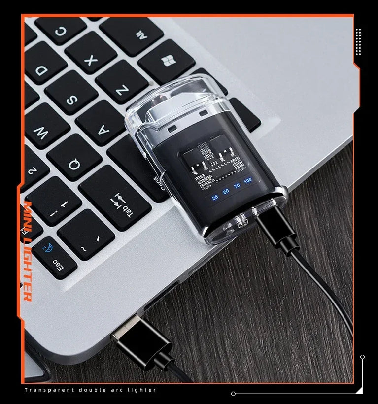 Electric Double Arc USB Plasma Lighter | Windproof Rechargeable Outdoor Tool