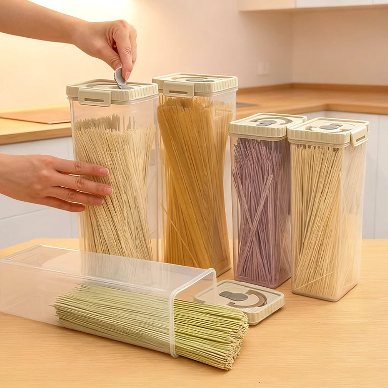 Noodles Sealed Storage Box with Handle | Moisture-Proof Airtight Pasta Container