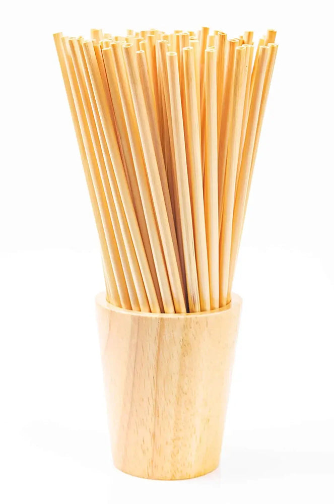 100PCS Disposable Wheat Straw Eco-Friendly Natural Drinking Straws