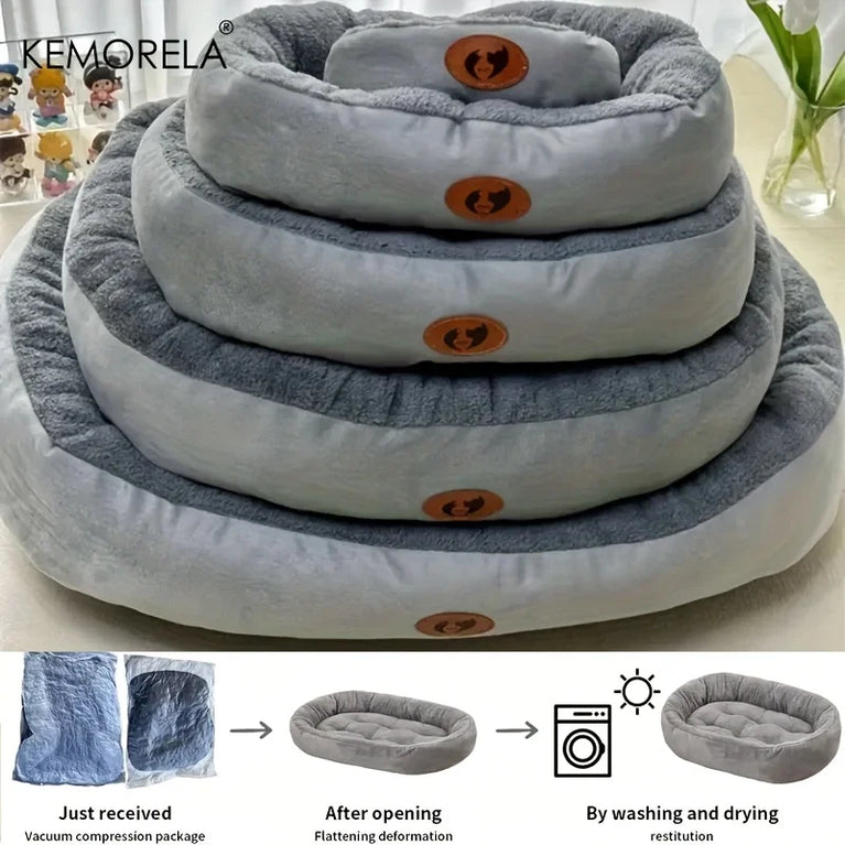 Cozy Oval Snuggle Pet Bed Cat Heating Pad Cooling Cat Bed