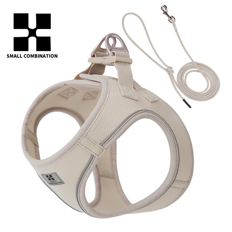 Adjustable Reflective Dog Harness Leash Set Step-In Soft Air Mesh Vest