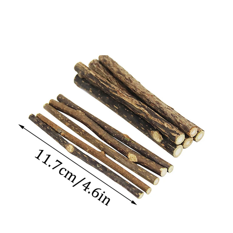 Cat Snack Polygonum Natural Wood Chew Stick Cat Teeth Cleaning Toy Set