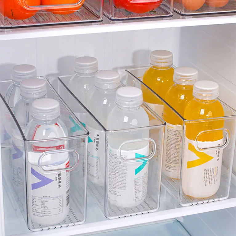 Transparent Refrigerator Storage Box Fridge Organizer Clear Plastic Container for Kitchen Storage