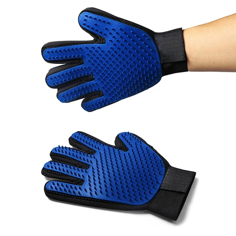 Pet Silicone Grooming Gloves Hair Removal Bath Massage Tool for Cats