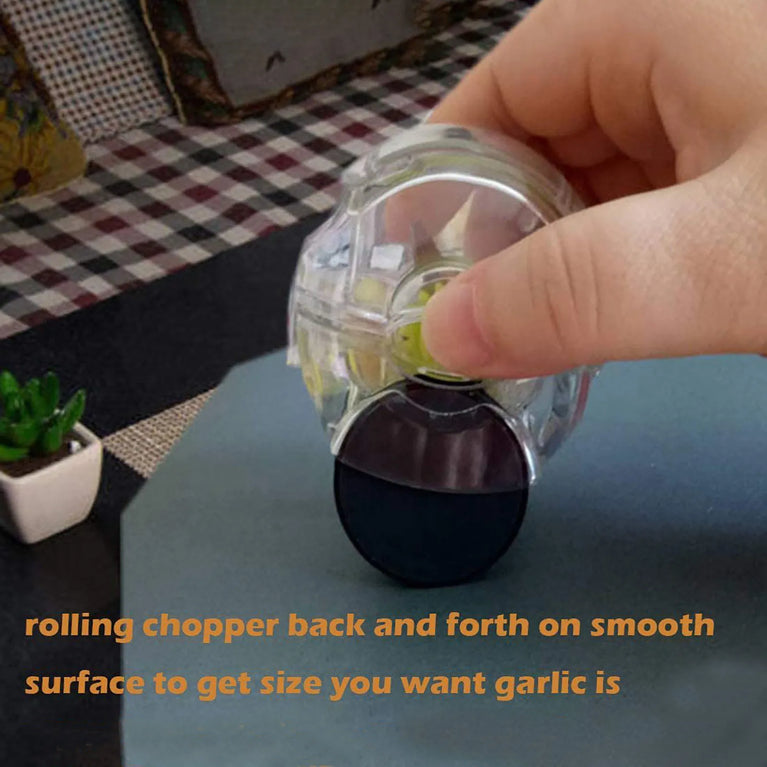Rolling Garlic Chopper | Manual Roller Press & Mincer