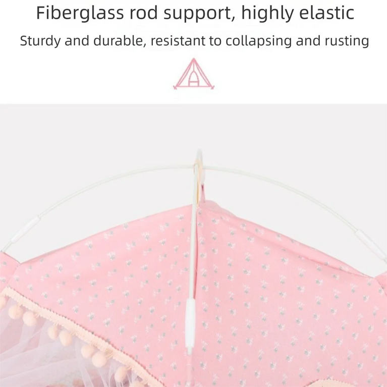 Princess Cat Bed Foldable Soft Tent House All Season Comfort