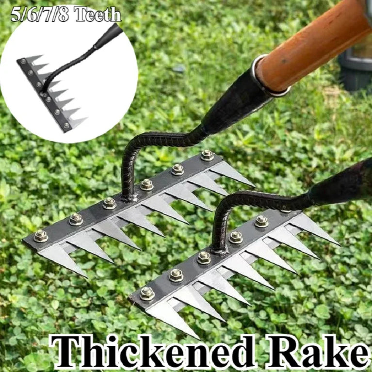 Heavy Duty Garden Weeding Rake Shovel Tool for Soil and Digging