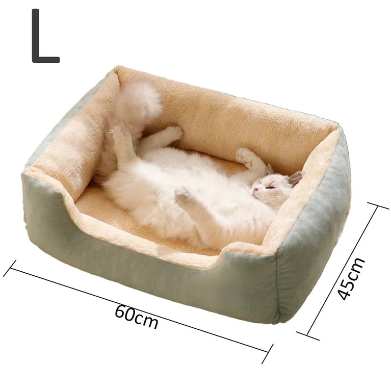 Soft Plush Cat Bed Cushion Basket House for Cats
