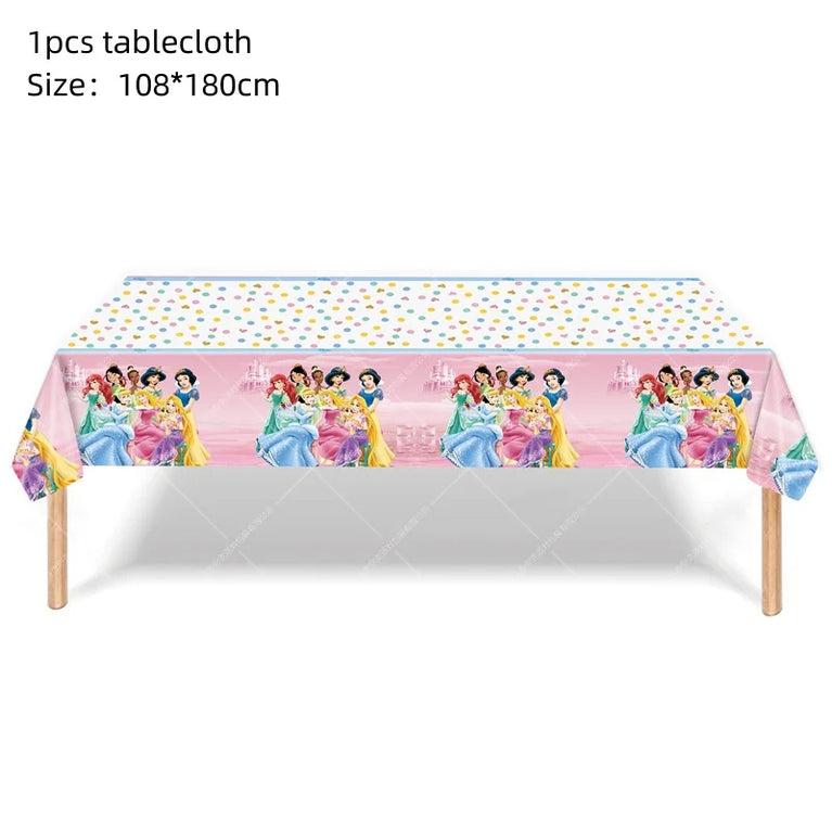 Princess Six Theme Party Disposable Tableware Set Girls Birthday