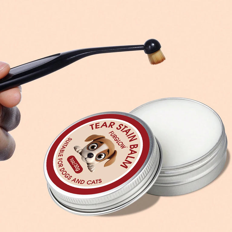 Tear Stain Cleaner for Dogs and Cats Gentle Formula Brush