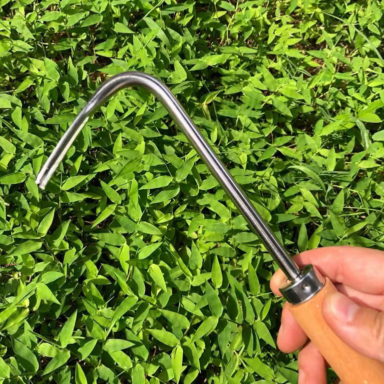Stainless Steel Weeding Hook Garden Tool for Root Removal and Soil Work