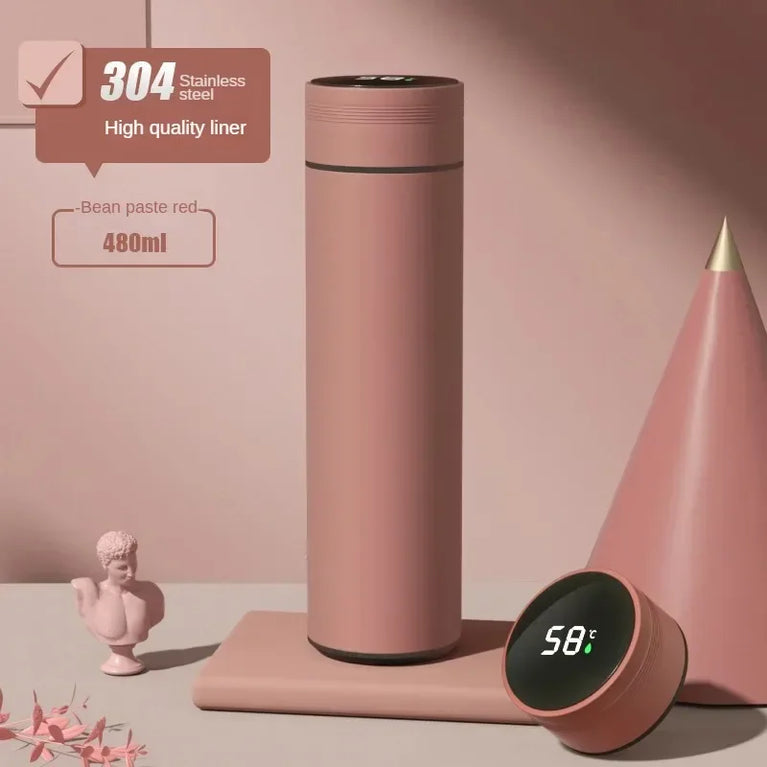 500ml Smart Stainless Steel Insulated Water Bottle with Display