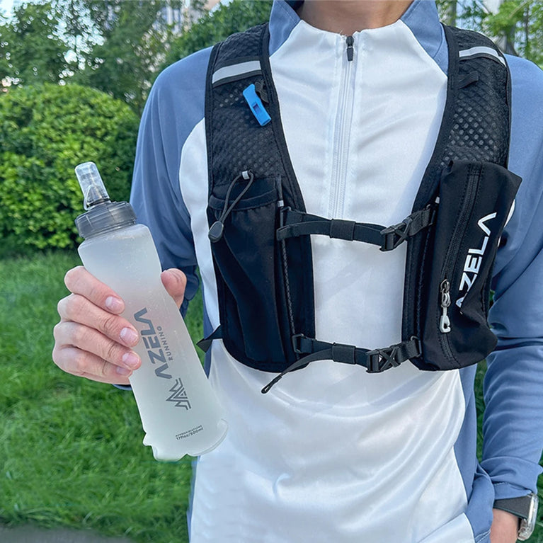 250/500ml Folding Soft Sport Water Bottle Portable Lightweight Camping Running Hydration Bag
