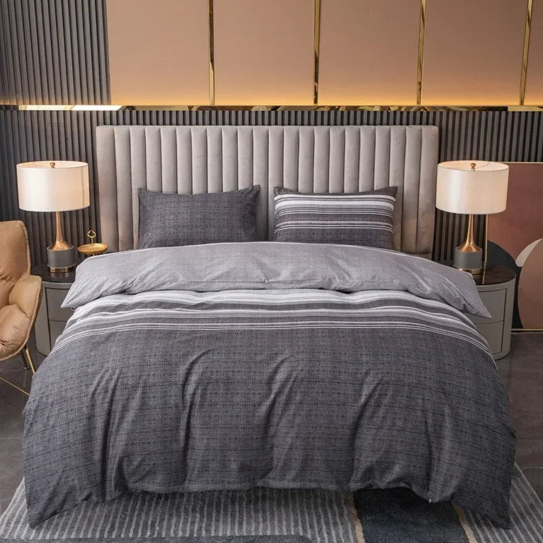 3-Piece Printed Brushed Duvet Cover Set | Soft & Breathable Bedding Collection