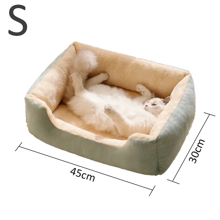 Soft Plush Cat Bed Cushion Basket House for Cats