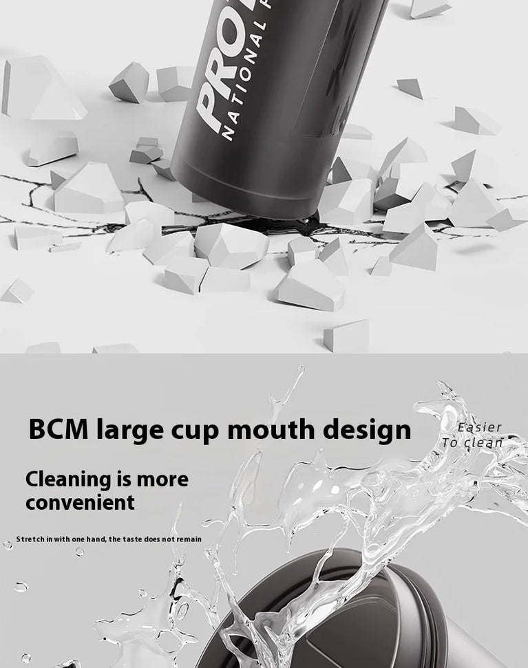 Protein Shaker Fitness Sports Waterbottle Mixing Cup for Gym Use
