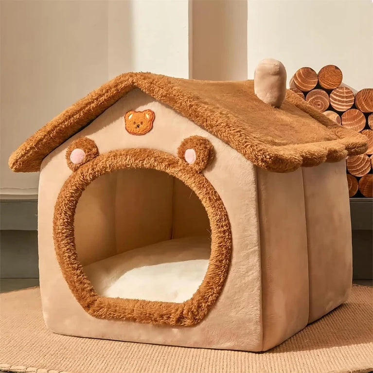 Foldable Removable Washable Pet House Cave Sofa Cat Bed for Small Pets