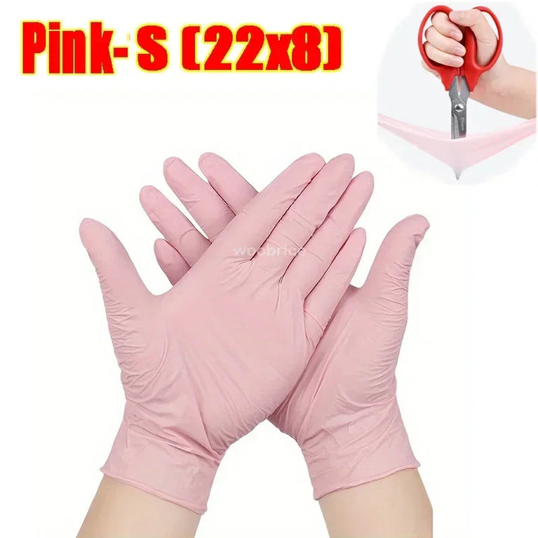 Disposable Black Nitrile Gloves Latex Free Waterproof Kitchen Gloves 100PCS