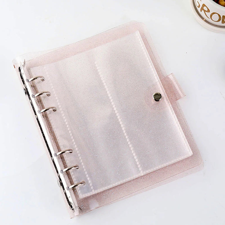 A6 Glitter Photocard Binder | 100-Capacity 2x6 Inch Photo Strip & Bookmark Album
