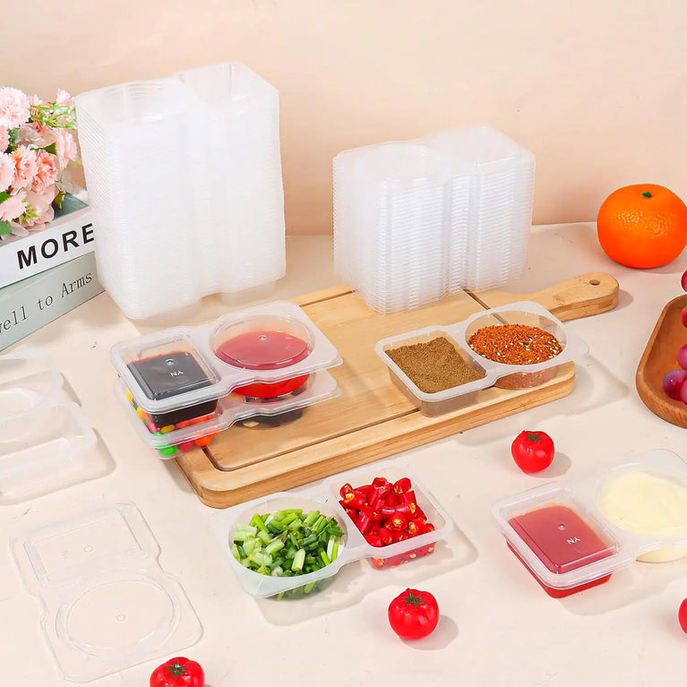 Snack Box Container with Lid Leakproof Reusable Snack Compartment Box
