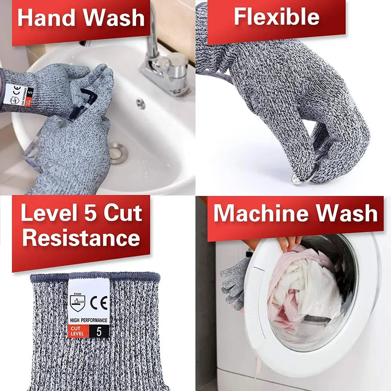 Cut Resistant Gardening Gloves Level 5 Food Safe Protective Gloves