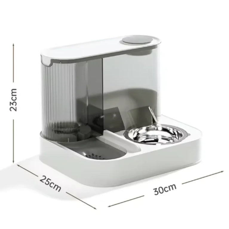 Automatic Cat Feeder with WaterFountain Food Storage PetBowl Dispenser